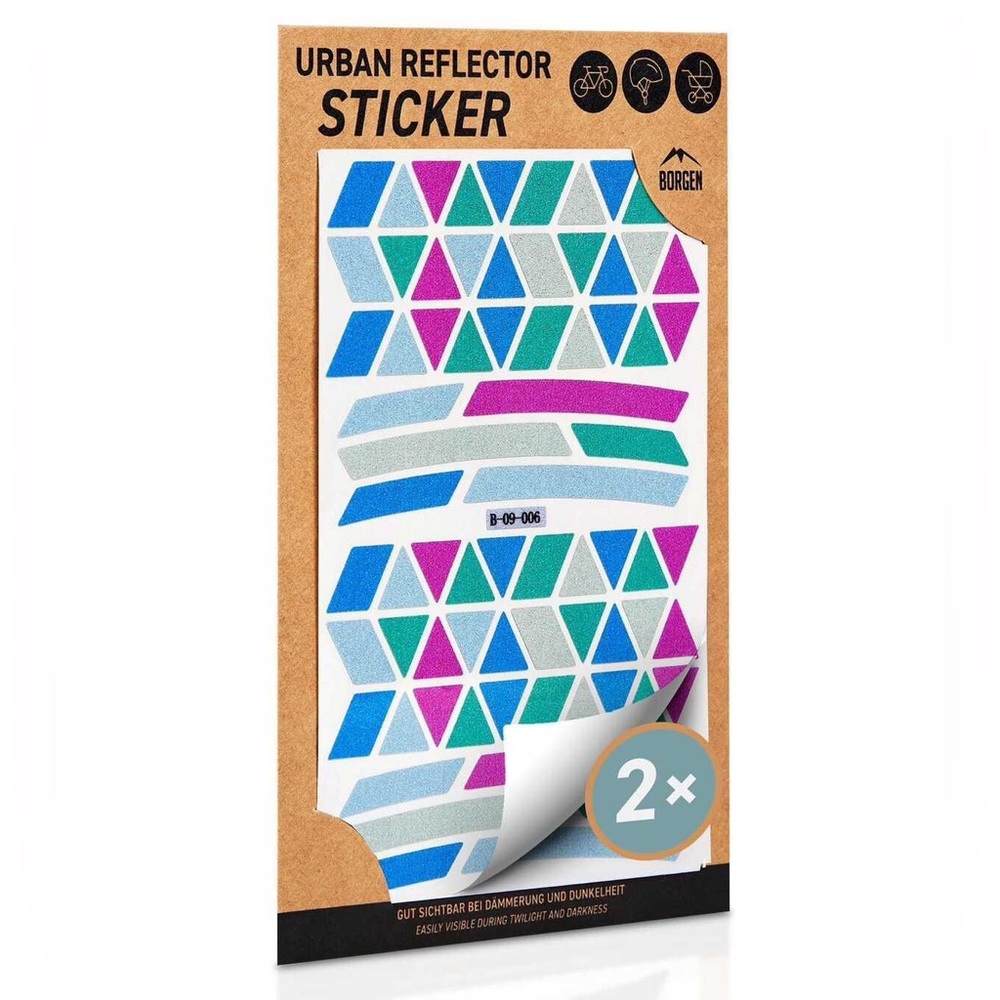 NEW 2 Pack Bike / Scooter / Helmet Reflective Safety Stickers Strong 3M Adhesive